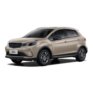 Geely Livan X3 Pro 2024 1.5L CVT XiaoSa Streamer Gold A beige SUV presented against a white background.