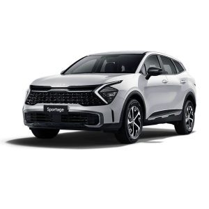 KIA Sportage 2025 1.5T 2WD Premium Intelligent Edition Pearl White A white Kia Sportage SUV with a modern grille and stylish wheels, shown against a plain white background.