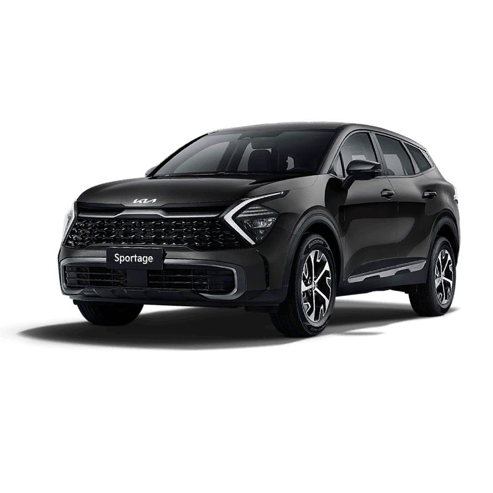KIA Sportage 2025 1.5T 2WD Premium Intelligent Edition Aurora Black A sleek black Kia Sportage SUV with a modern grille and stylish wheels, displayed against a plain white background.
