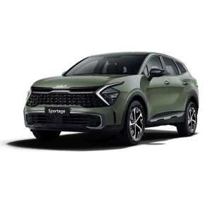 KIA Sportage 2025 1.5T 2WD Premium Intelligent Edition Jungle Green A Kia Sportage SUV in a green hue, showcasing a sleek and modern design with distinctive front grille and stylish wheels.