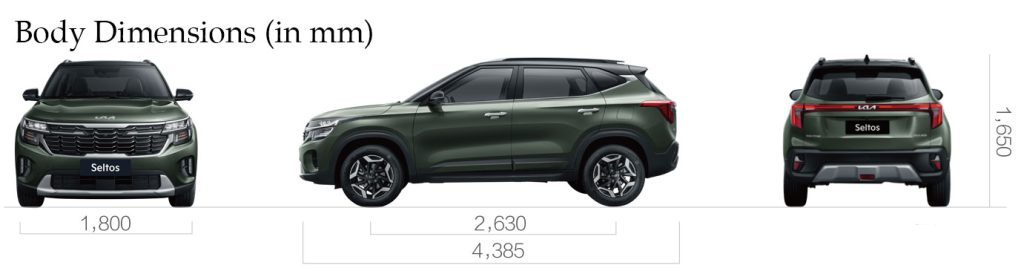 KIA Seltos Body Dimensions