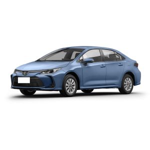 Toyota Corolla 2024 1.2T Elite Celestite A blue Toyota sedan.