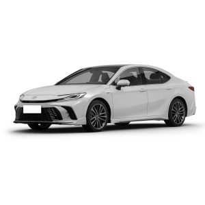 A white Toyota sedan.