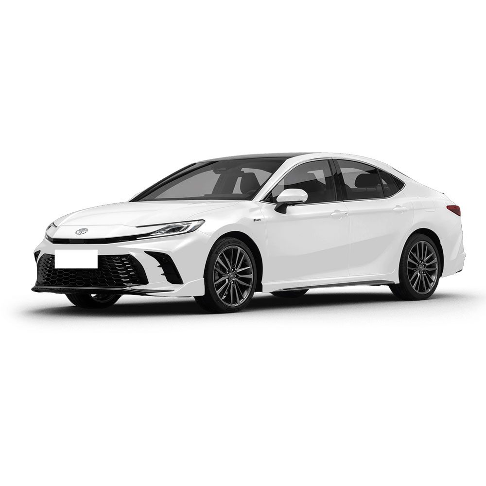 A white Toyota sedan.