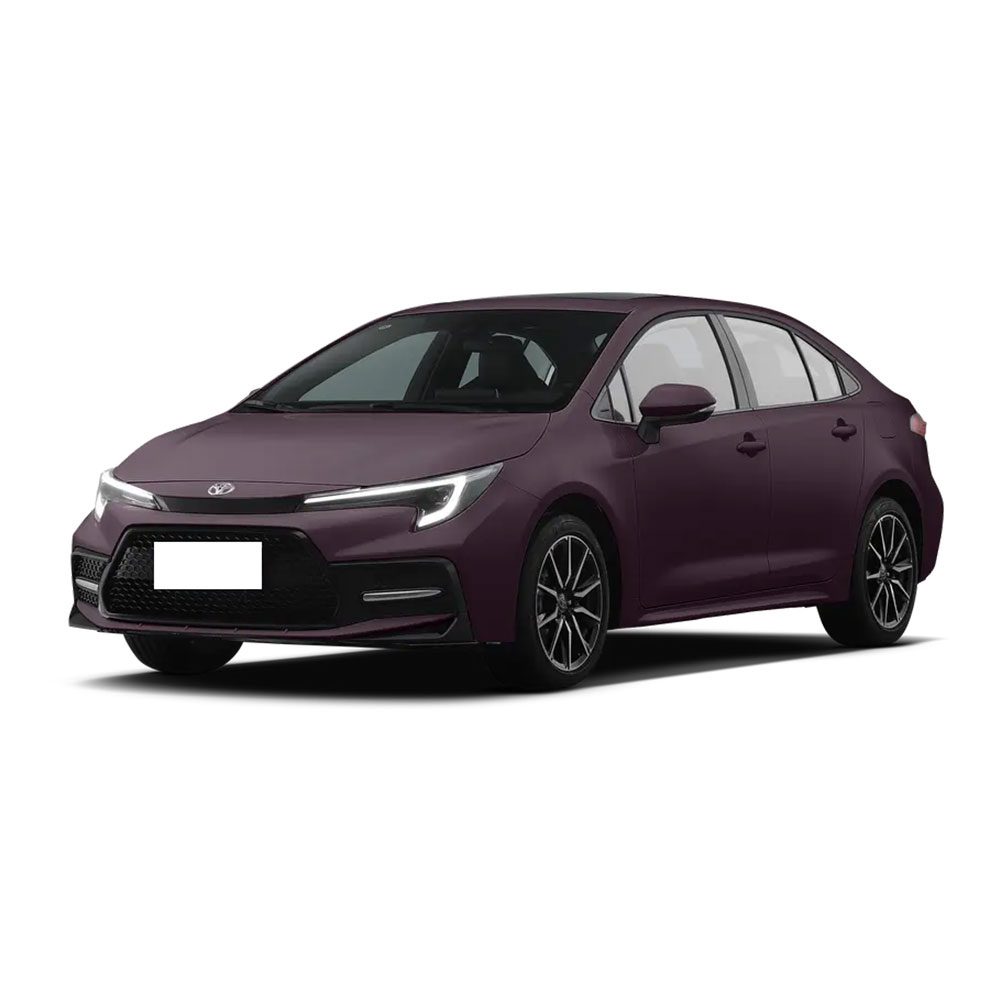 A purple Toyota sedan.