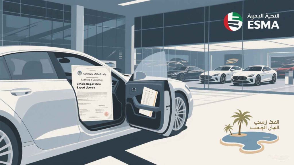 Vehicle-specific documents for importing cars from China to Dubai
