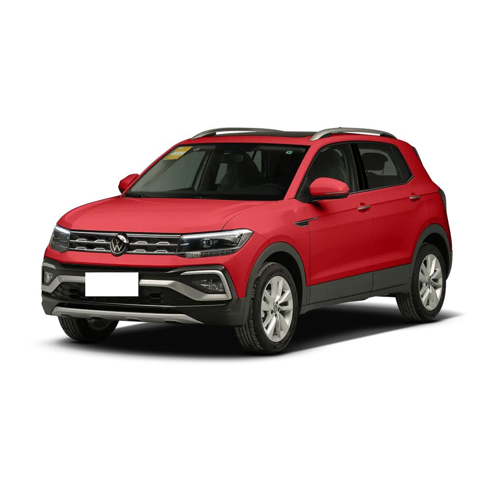 Volkswagen T Cross 2023 300TSI DSG Luxury Edition Just In Time Red Front view of a red Volkswagen SUV.