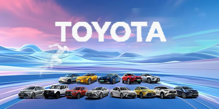Toyota, a Japanese automobile brand manufactured in China