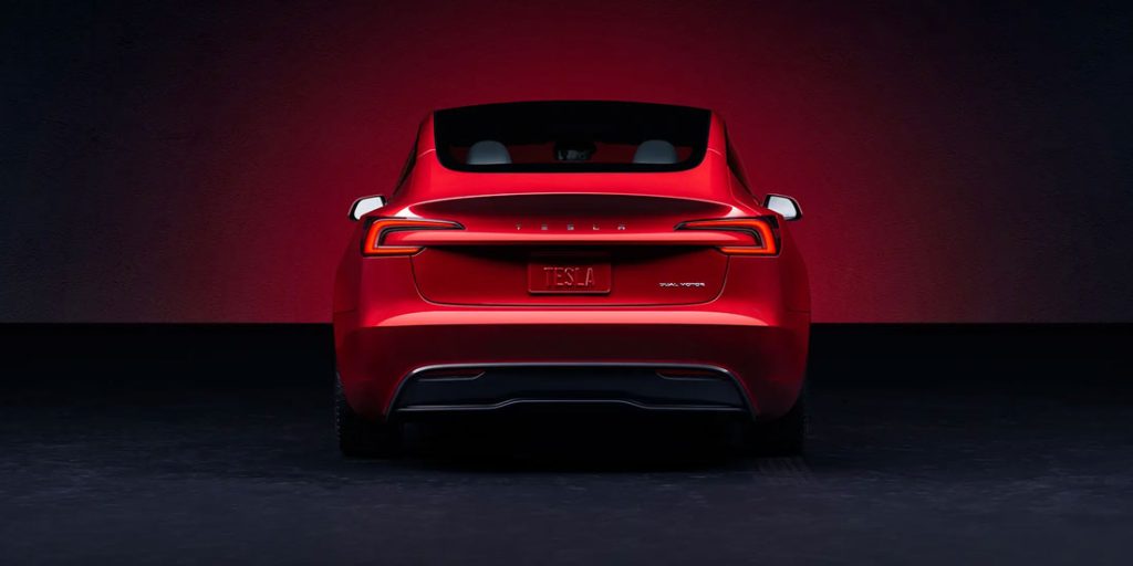 2023 Tesla Model 3 Rear Elevation