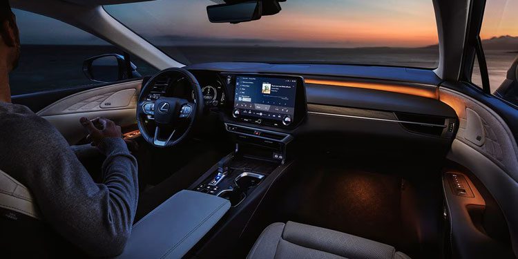 2025 Lexus RX 350 with 14 ambient lighting themes
