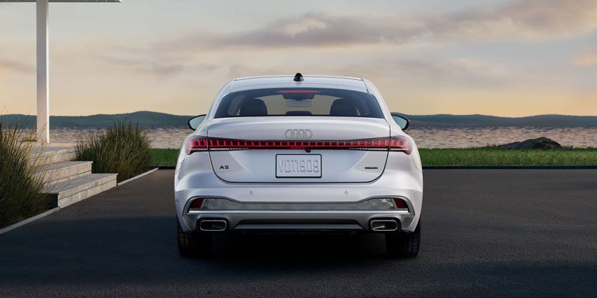 Rear view of the All new 2025 Audi A5