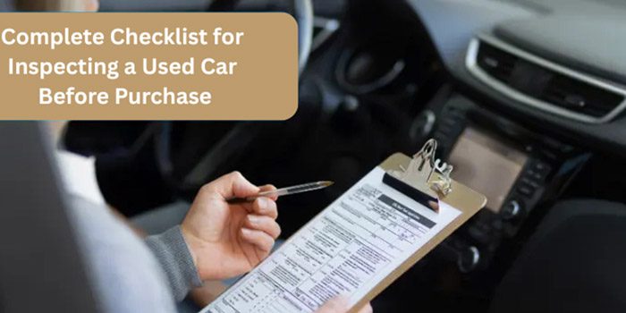 Used Car Purchase Inspection Checklist