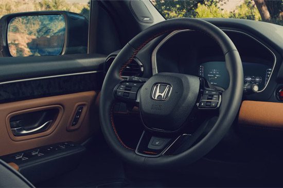 2026 Passport TrailSport Elite with brown interior showcasing heated steering wheel