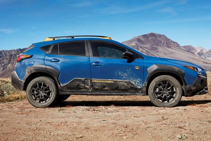 2026 Subaru Crosstrek Wilderness shown in Geyser Blue