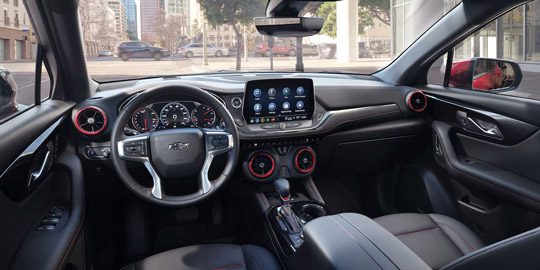 Front Black Interior View of 2026 Chevy Blazer