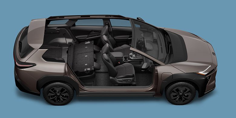 2026 Toyota bZ Woodland rear seat folding space