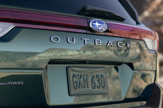 Close-up of the rear of the 2026 Subaru Outback