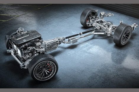 The 2026 Mercedes-AMG GLC features AMG Performance 4MATIC all-wheel drive