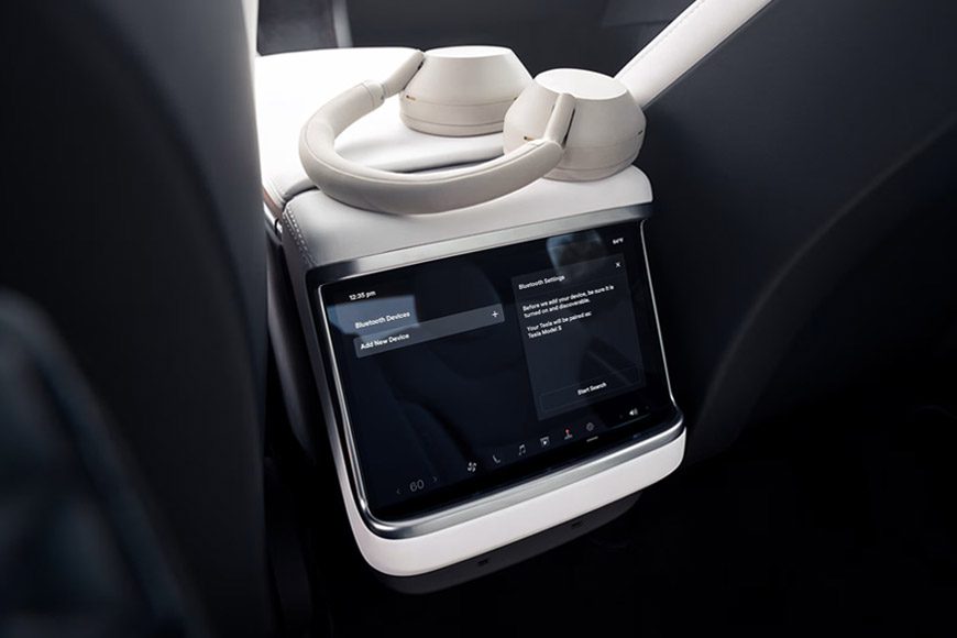 2026 Tesla Model S Rear Air Conditioning Control Screen