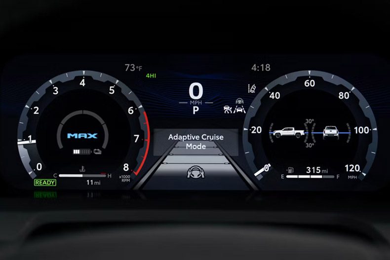 2026 Toyota Tacoma also offers an optional 12.3-inch configurable digital instrument cluster