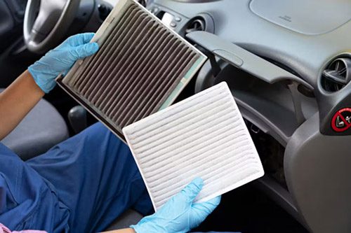 Car air conditioning filter replacement