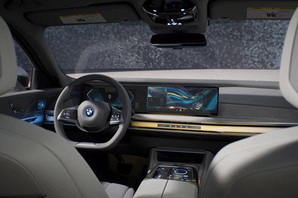 Interior view of the 2026 BMW i7