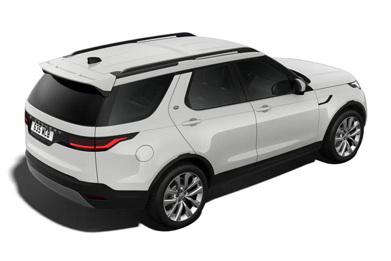 Rear three-quarter view of the 2026 Land Rover Discovery