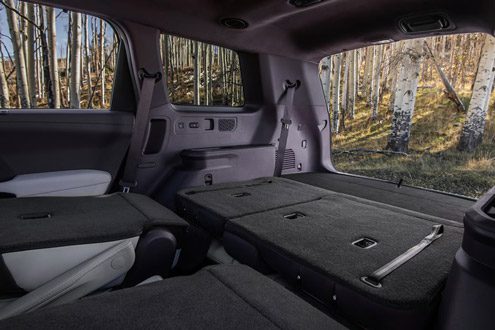 Space after folding down the rear two rows in the 2027 Kia Telluride Hybrid