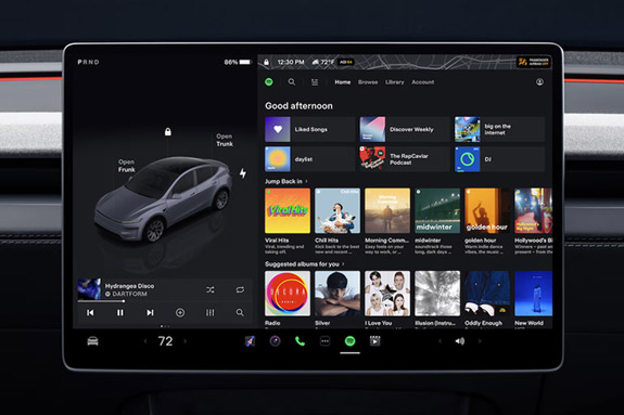 Tesla Model Y central control display