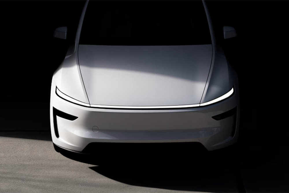 Tesla Model Y front end close-up
