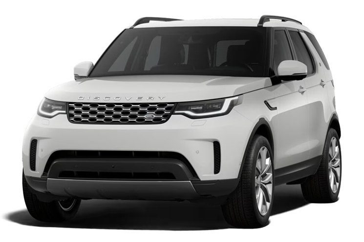 Three-quarter view of the front side of the 2026 Land Rover Discovery