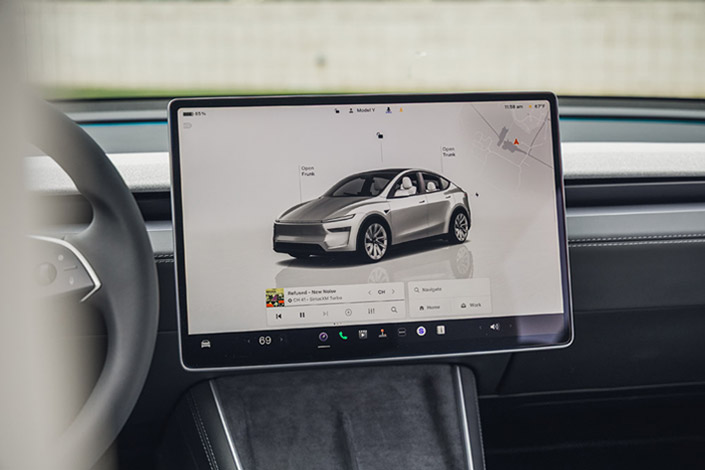 2026 Tesla Model Y center console display
