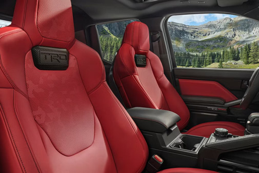 2026 Toyota Tacoma TRD Pro with red seats