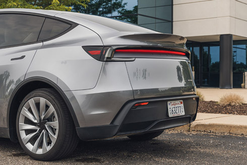 Close-up of the rear of the 2026 Tesla Model Y