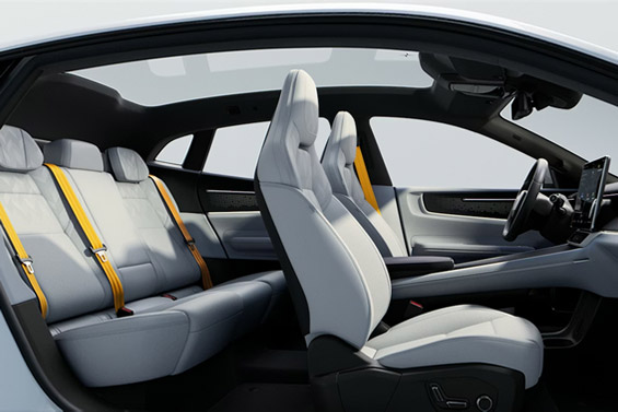 Interior space of the 2026 Polestar 4