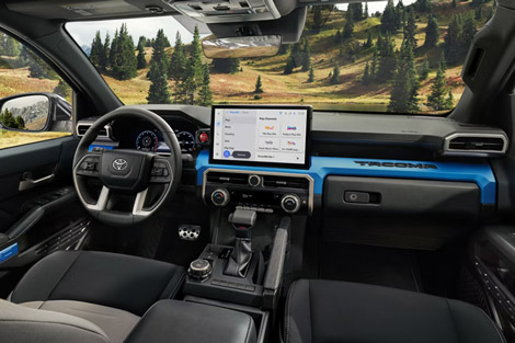 Interior view of the 2026 Toyota Tacoma TRD Sport