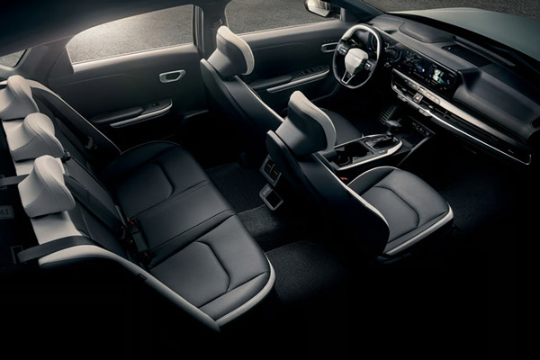 Top-down view of the interior of the 2026 Kia K4 sedan