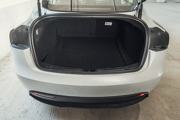 2026 Tesla Model 3 trunk space
